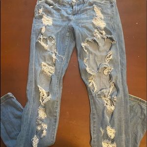 ripped denim jeans
